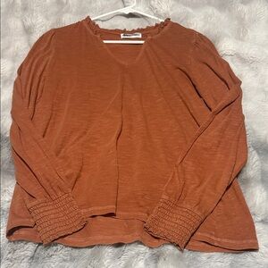 Sonoma Women's Rust Long Sleeve Top